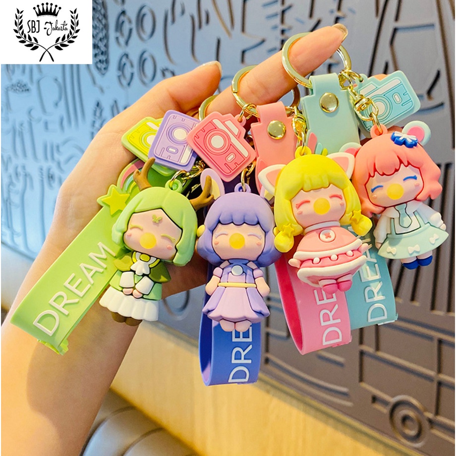 Gantungan kunci Korea Fashion aksesoris Tas keychain Dream Girl