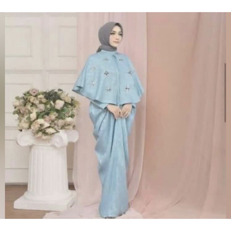 Preloved Dress Gamis size S lebaran Kaftan brukat kondangan undangan pesta lamaran preloved