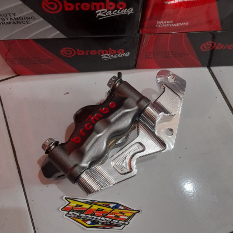 kaliper brembo m50 gp4rx plus braket nmax aerox disc standar dan 260mm 260