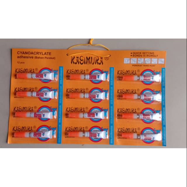 Lem Kasimura cyanoacrylate adhesive Power Glue (isi 12 pcs)
