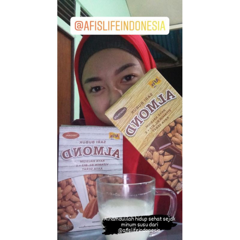 Afis Life Popimon Sari Bubuk Almond 200gr (MInuman Kesehatan Keluarga)