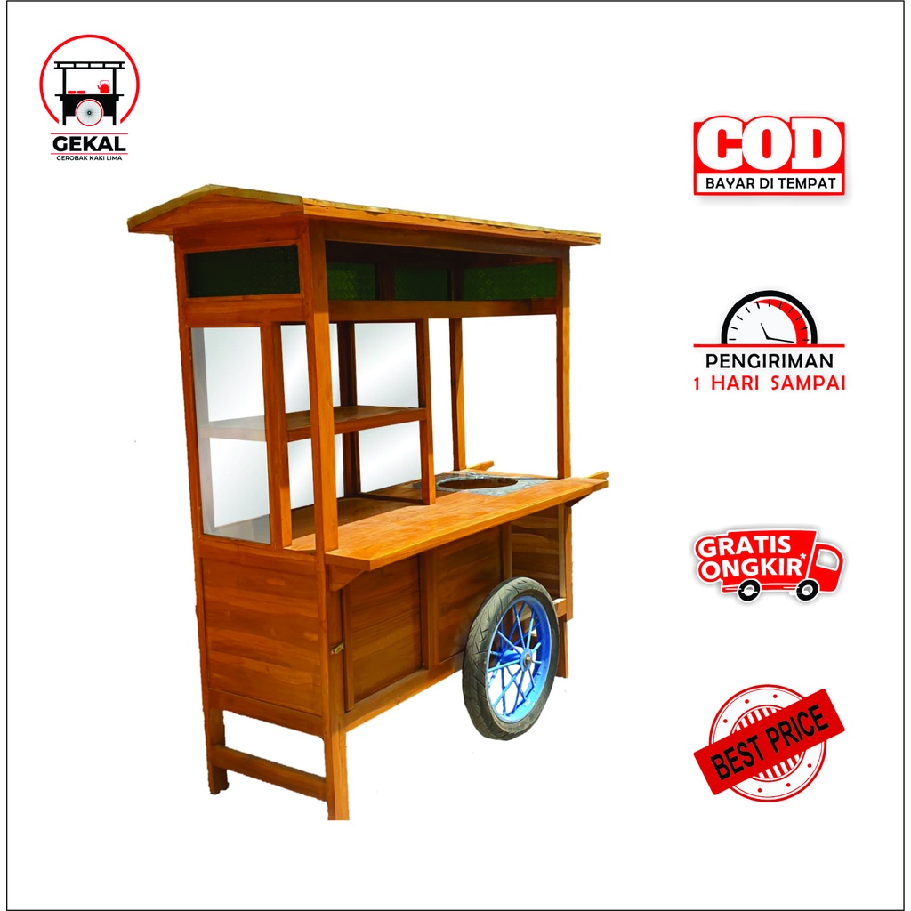 Gerobak Gorengan / Gerobak Bubur Ayam / gerobak serbaguna / gerobak tahu