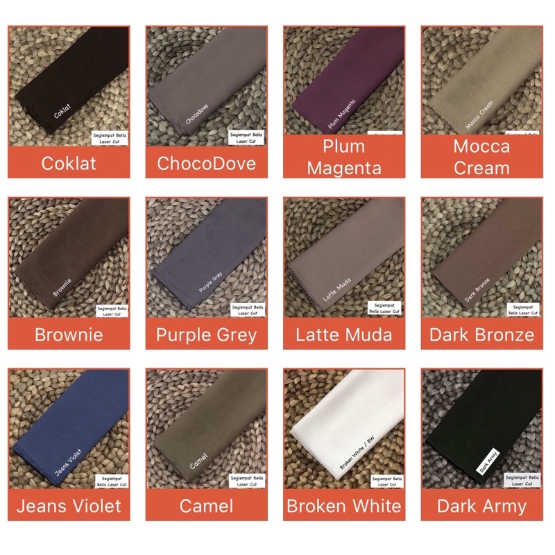 Hijab Bella Square Laser cut / Segiempat Bella-3