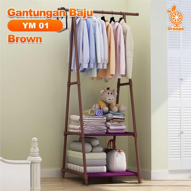 COD Termurah Stand Hanger Triangle Baju Minimalis Rack Storage Box Tempat Penyimpanan Gantung Pakaian Serbaguna GOSHOP88