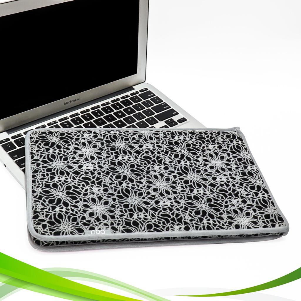 Tas Laptop 11 inch Sleeve Case For Macbook Air incase bunga Waterproof - Hitam