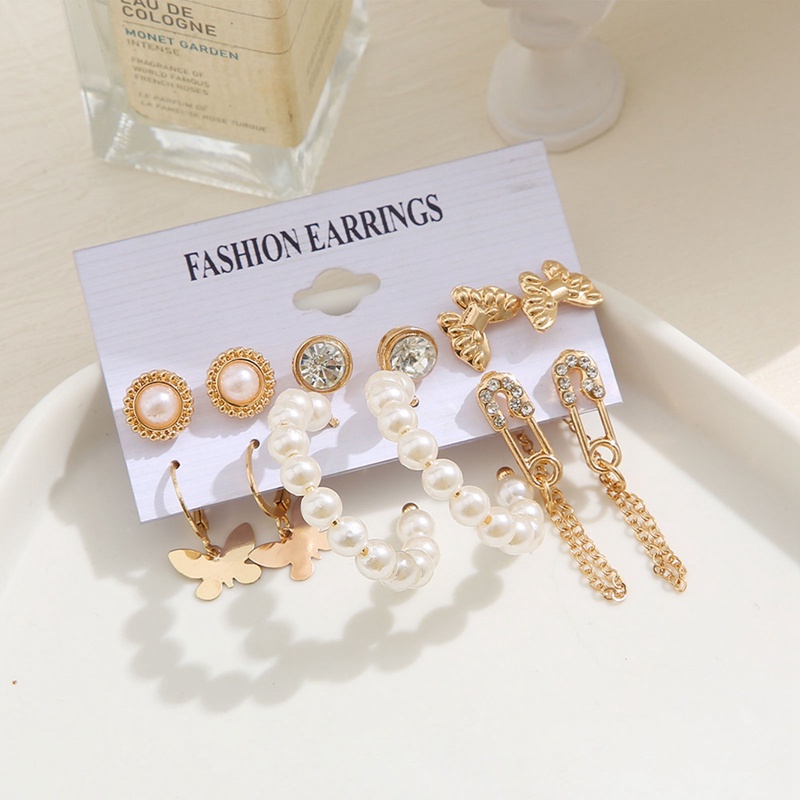 Set Anting Bentuk Kupu-Kupu Motif Leopard Warna Coklat Untuk Wanita