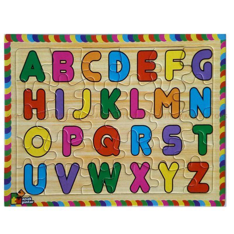 PUZZLE HURUF BESAR KAPITAL - Puzzle Abjad Alfabet Alphabet ABC ABCD