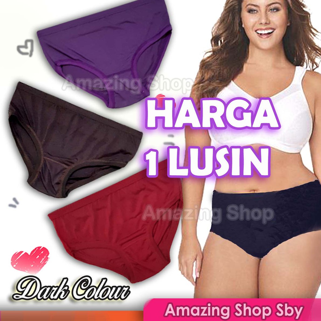 GROSIR 1 Lusin / 12Psc CD CELANA DALAM WANITA JUMBO Size L XL 3L 4L 5L CD Wanita Hamil Murah