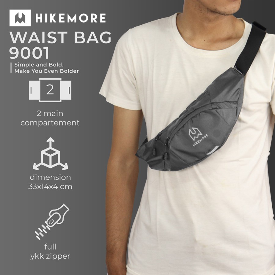 Hikemore 9001 Tas Selempang Pinggang Waist Bag Outdoor Original