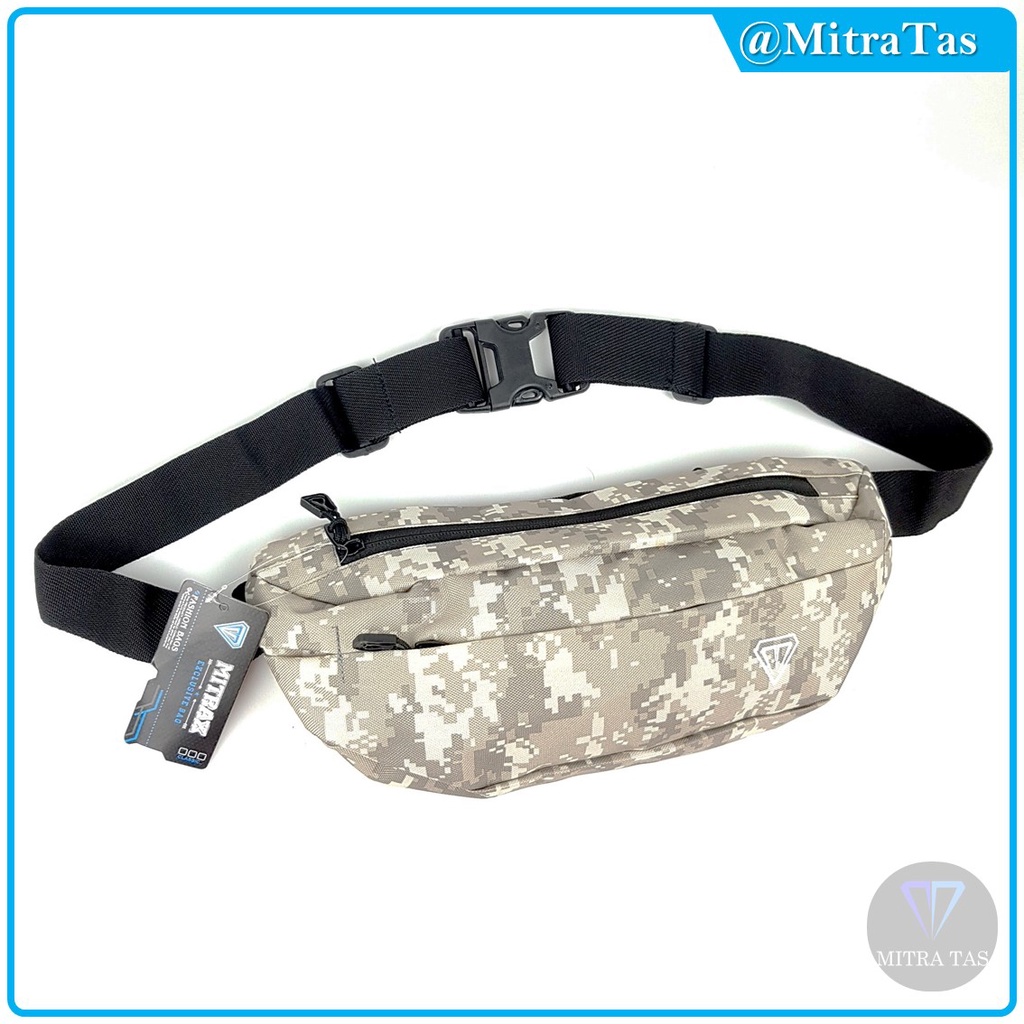 Waist Bag MitraX Ponos Army Terbuat dari  Bahan Nylon Tebal dengan KUALITAS TERBAIK! Tas Pinggang l WaistBag Simple dan Keren Cocok untuk Pria maupun Wanita!