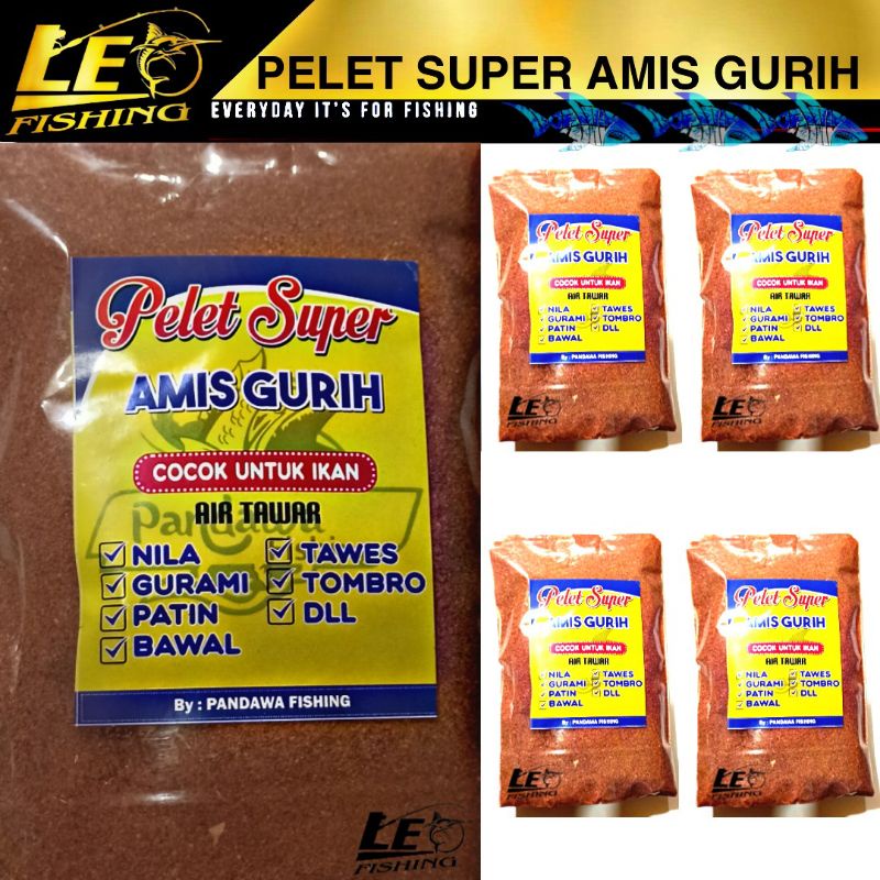 UMPAN PELET PANDAWA SUPER AMIS GURIH 145G UMPAN IKAN TOMBRO PATIN GURAME NILA TAWIS DLL