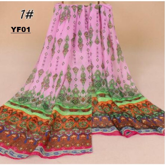 Syal Soft Chiffon Bohemian YF