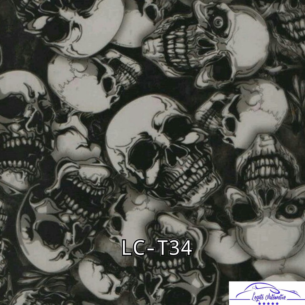 WTP CARBON CELUP MOTIF TENGKORAK MURAH KODE SC-T34 WATER TRANSPER PRINTING FILM HYDROGRAPHIC,BUKAN K