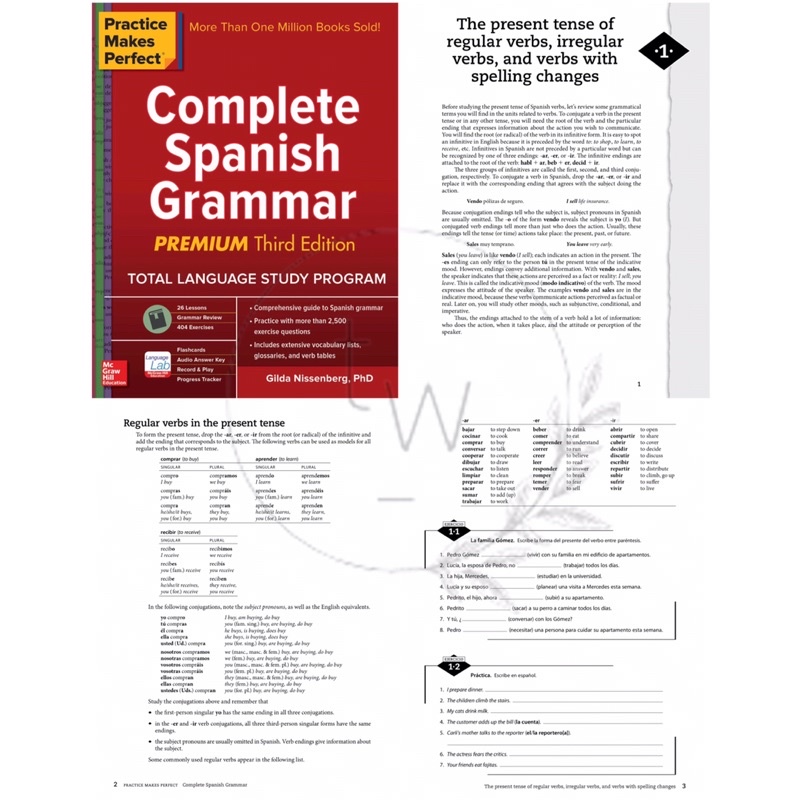 Complete Spanish All-in-One / Basic Spanish / Grammar Intermediate & Advanced / Conversation / Verb Tenses / Vocabulary - Practice Makes Perfect | Buku Bahasa Spanyol-2