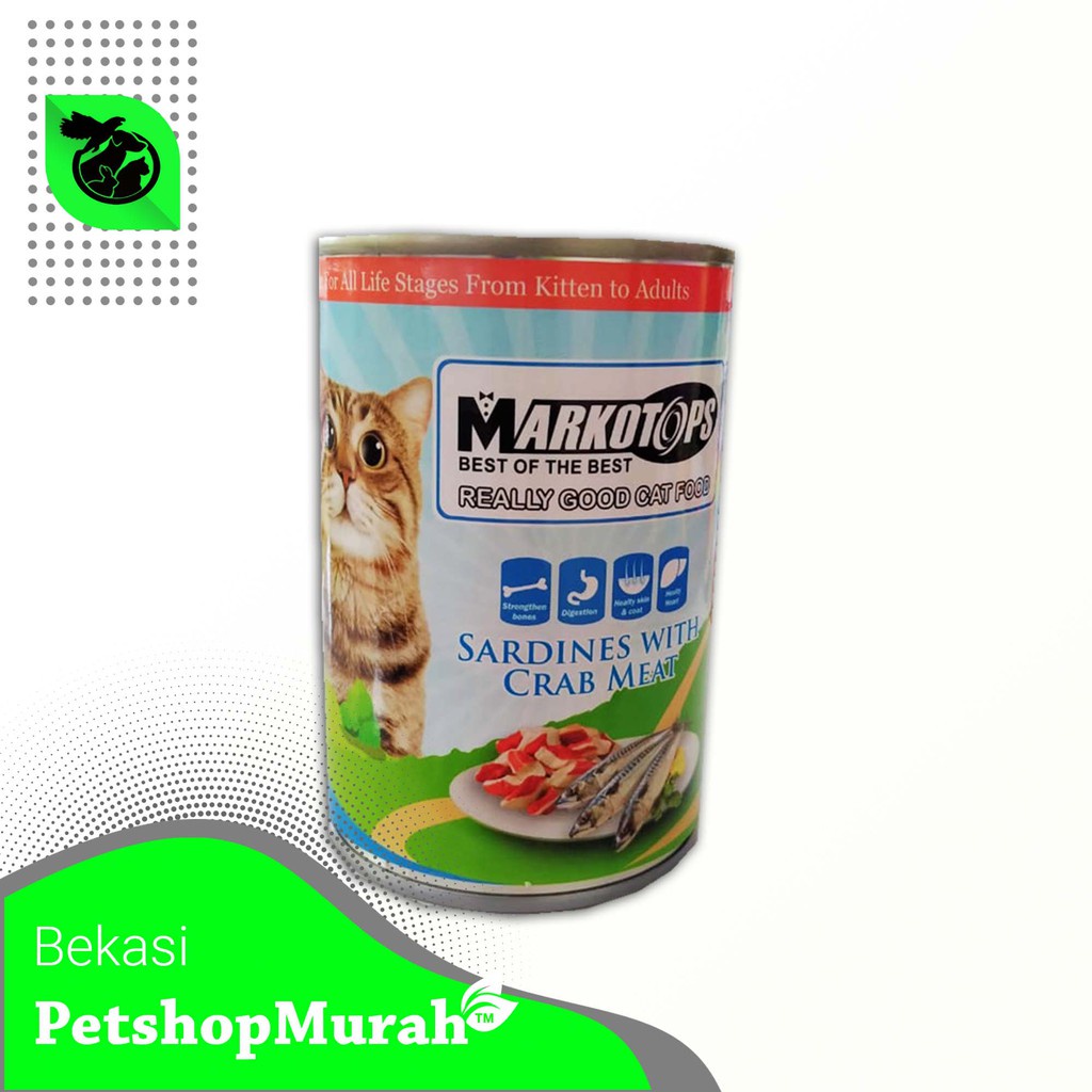 Makanan Kucing Markotop Kaleng 400gr Wet Can Adult Cat Food