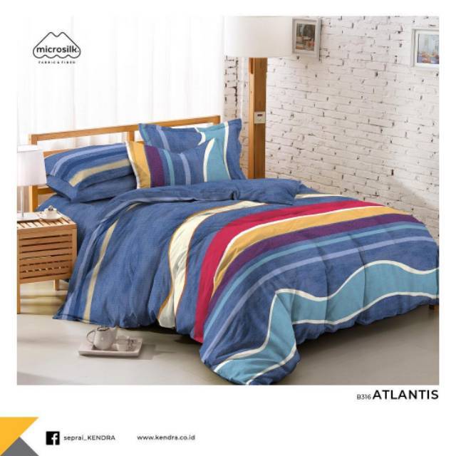 Bedcover+Sprei KENDRA 160x200 / 180x200 Motif Atlantis Ferrante Hampton Paddington Parada