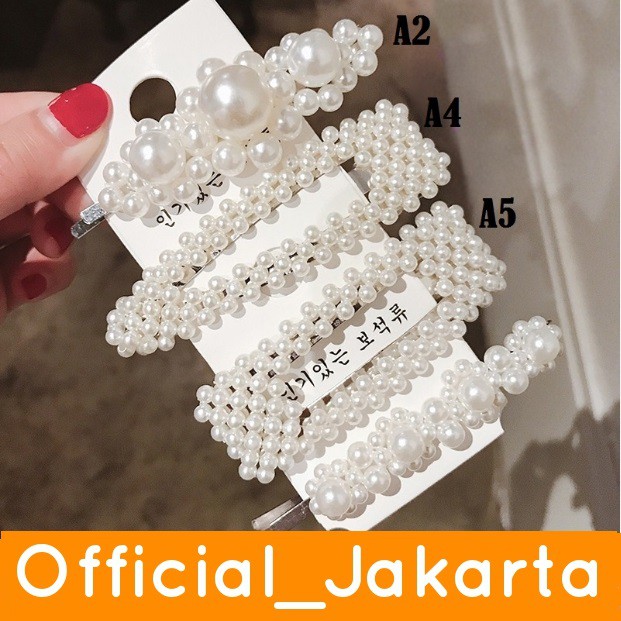  Jepit  Rambut  Korea  Mutiara jepitan Korean  Hairclip 