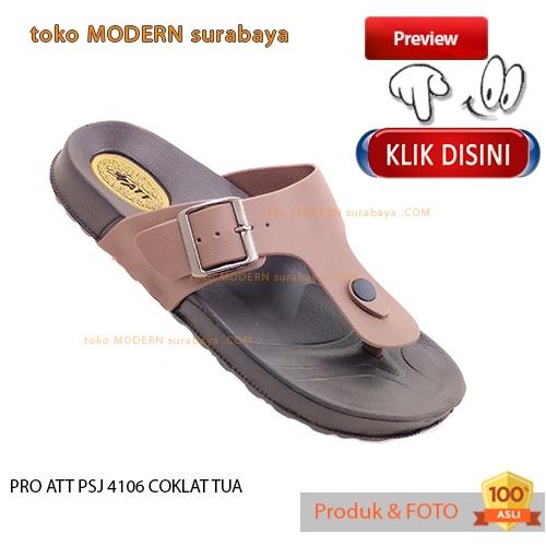 PRO ATT PSJ 4106 COKLAT TUA sandal pria casual sandal jepit karet