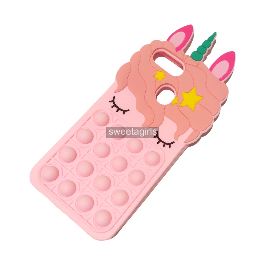 Casing Softcase Pop It Ponytail / Kuda Poni / Unicorn - Untuk Oppo A5s-A12-F9-A7-A11K  &amp; A5(2020) - A9(2020) ( Sama Ukuran )