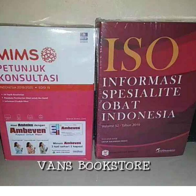 ♥ PAKET 2 BUKU FARMASI TERBARU MIMS EDISI 19 DAN ISO VOLUME 52 TAHUN 2020 ♕
