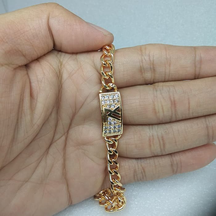 GELANG TANGAN LAPIS EMAS LV - GT049