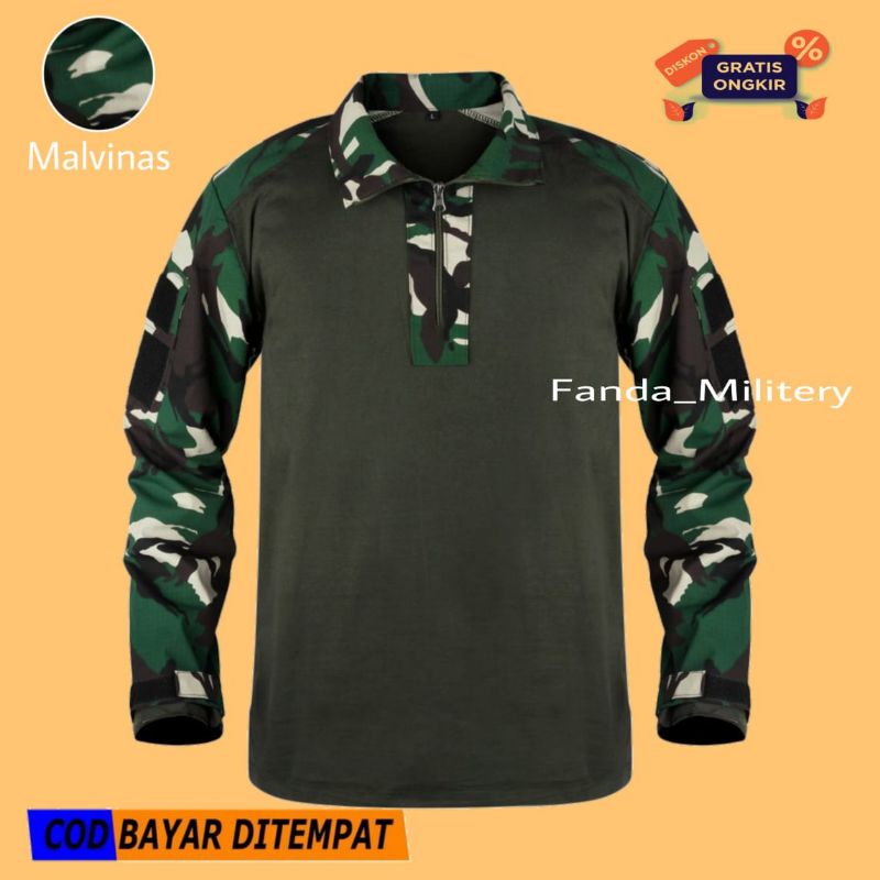 Kaos Tactical BDU Army Cotton Combat 24s / Kaos Pria Army TNI BDU T-shirf Kaos BDU Tactical