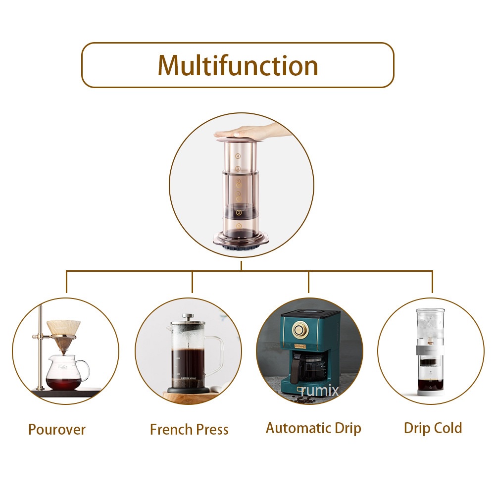 Aeropress Coffee Maker Kopi Press Aerobie Tekan Espresso Set Alat Mesin Pres Kedai Aero Portable