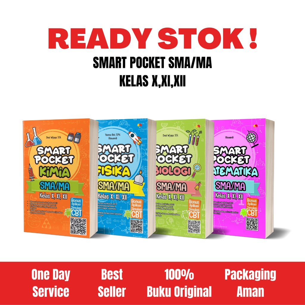 BUKU SMA / SMART POCKET MATEMATIKA, FISIKA, BIOLOGI, KIMIA SMA / BUKU SOAL SMA
