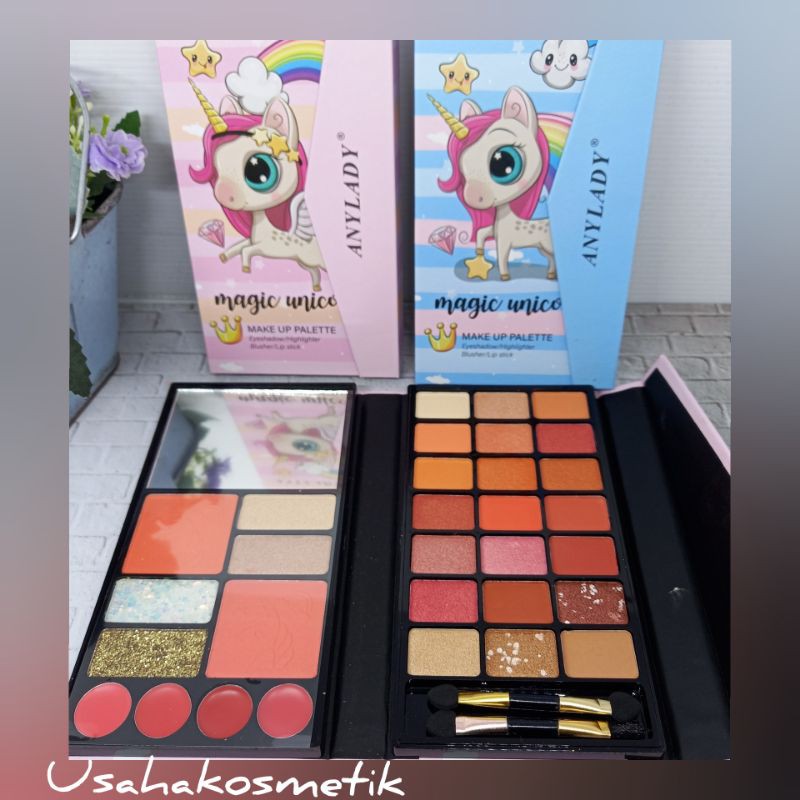 PROMO ECER!! EYESHADOW ANYLADY MAKEUP PALLETE BUBBLE ANYLADY  MAGIC UNICORN | WATERMELON PERPCS NO.8628B | 8636F | 8636N