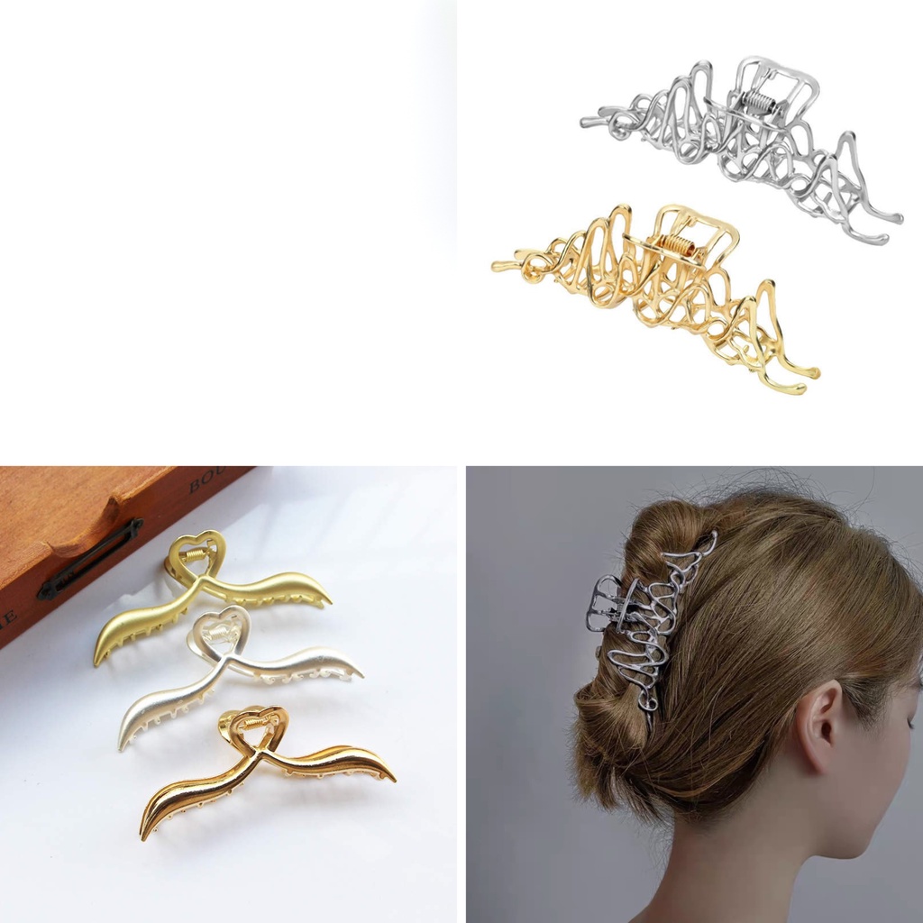 jepit rambut besar jedai rambut besar besi gold kuat premium import