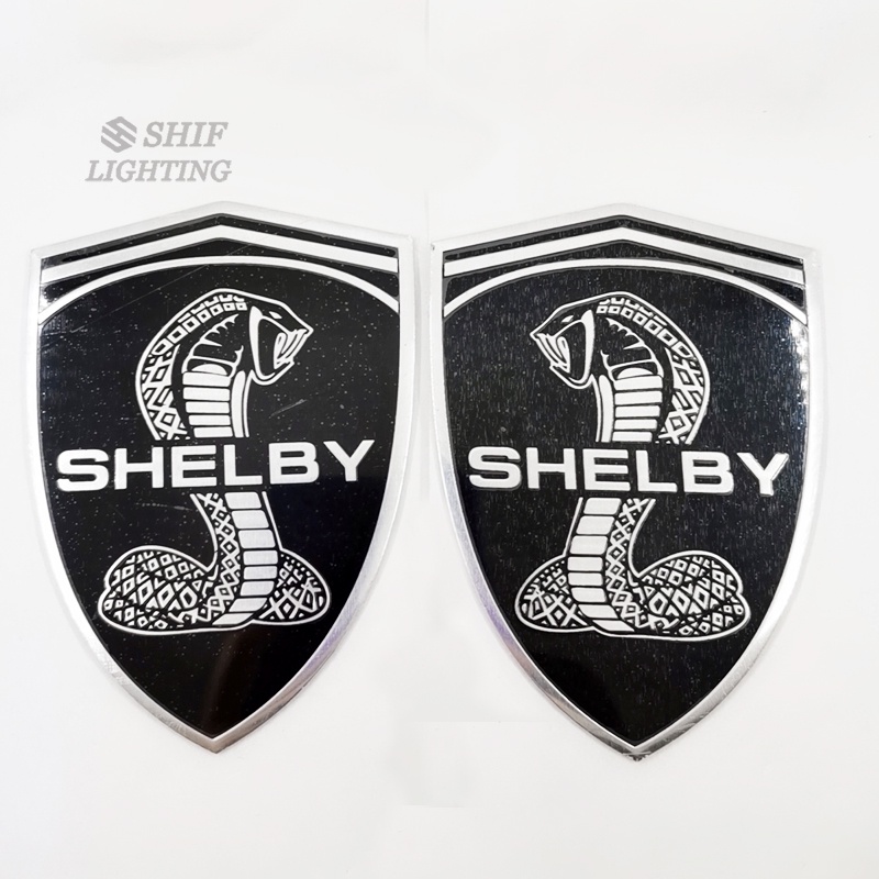 1 Pasang Stiker Emblem Logo Ular Bahan Aluminum Untuk Ford Mustang