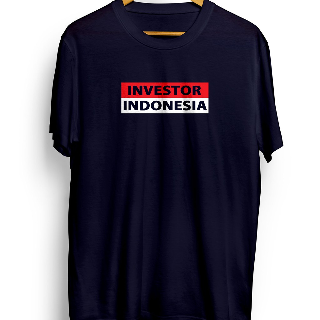 KAOS PRIA BRANDED INVESTOR INDONESIA SABLON PLASTISOL