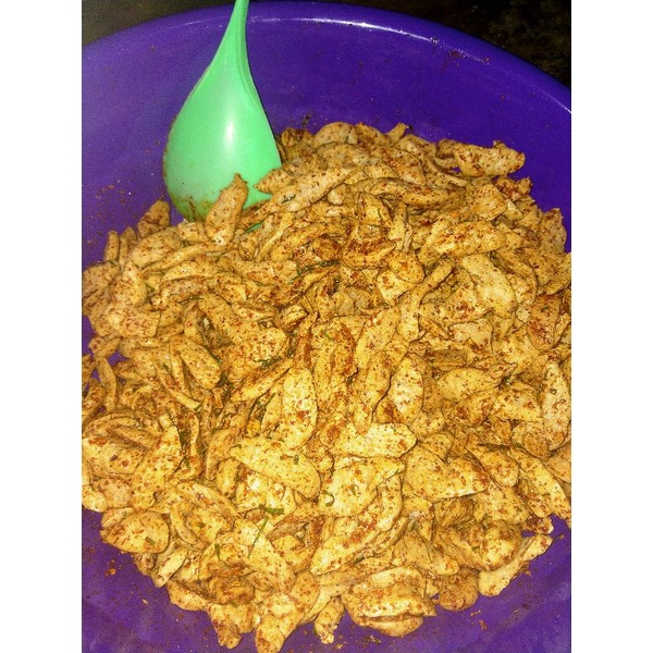 

OTAK-OTAK IKAN GORENG KERING BUMBU PEDES DAUN JERUK