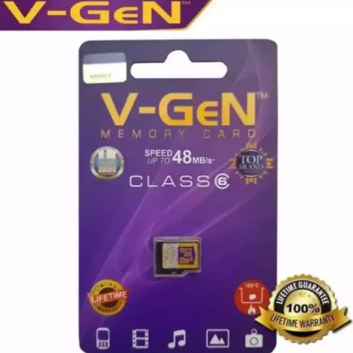 Memory Card MICRO SD V-GEN 32 GB CLASS 6 Series Speed Up To 48MB/s Memory Card HP 32GB V-GEN -Original