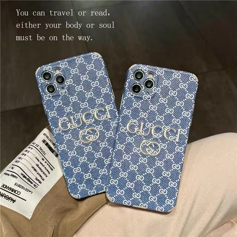 Blue G*cci Branded Softcase for iphone XS XS Max XR 11 Pro Max 12 Pro Max 13 Pro Max