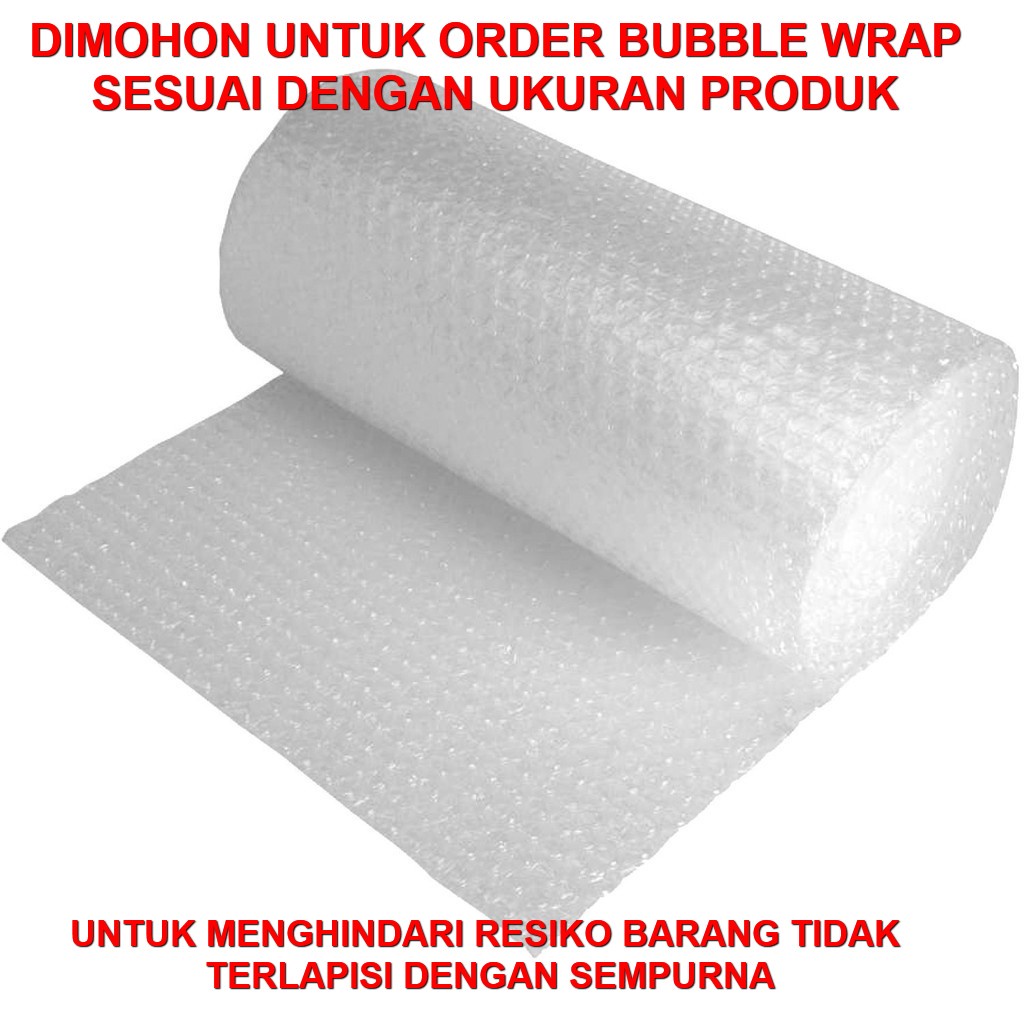 

Packing Tambahan Bubble Wrap Untuk Barang Rentan Pecah & Tergores / Bubblewrap Ukuran Kecil Sedang Besar