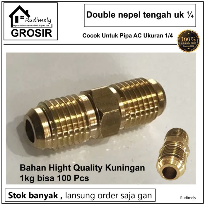 GROSIR Double Nepel 1-4 BAHAN KUNINGAN