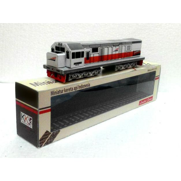 ♥️BISA COD♥️ Lokomotif cc201 putih orens - miniatur kereta api indonesia GRATIS ONGKIR Kode