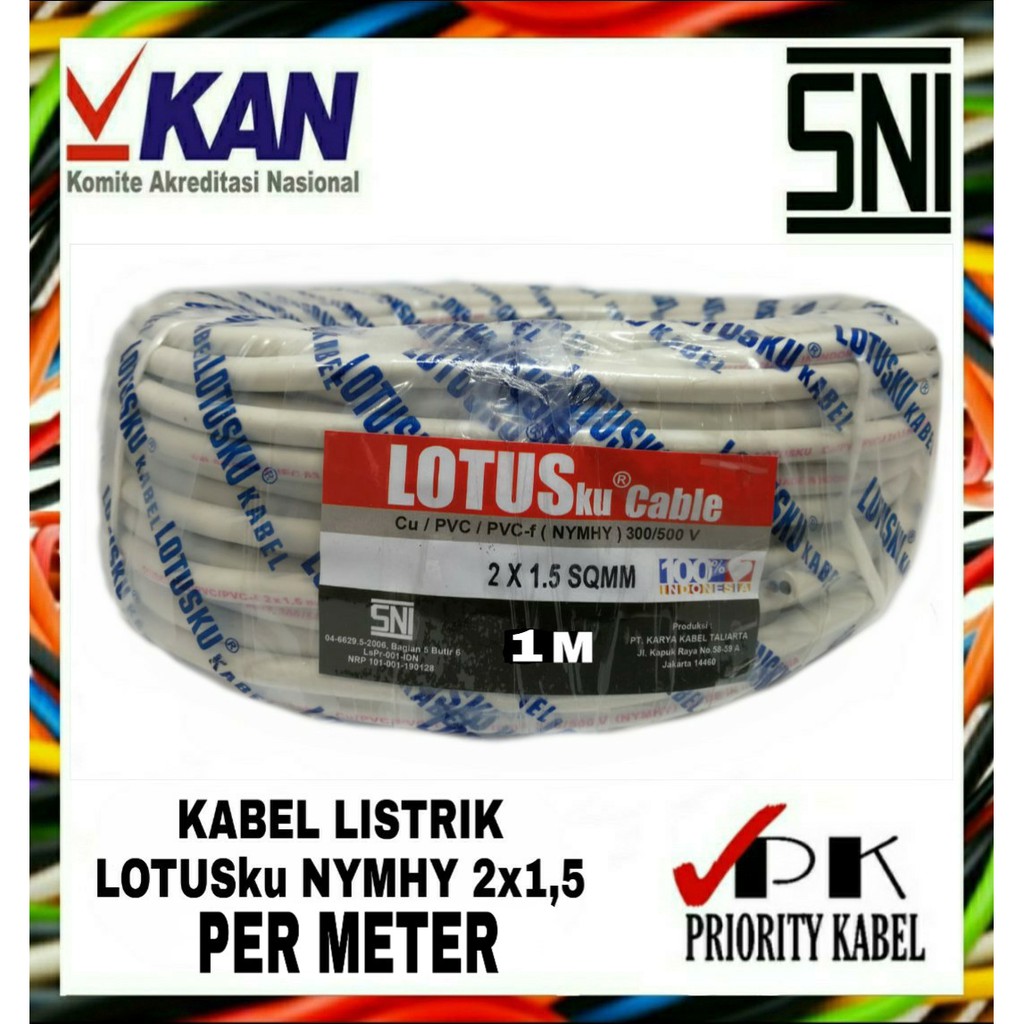 Kabel LOTUSku NYMHY 2x1,5 2x1.5 (Per Meter)