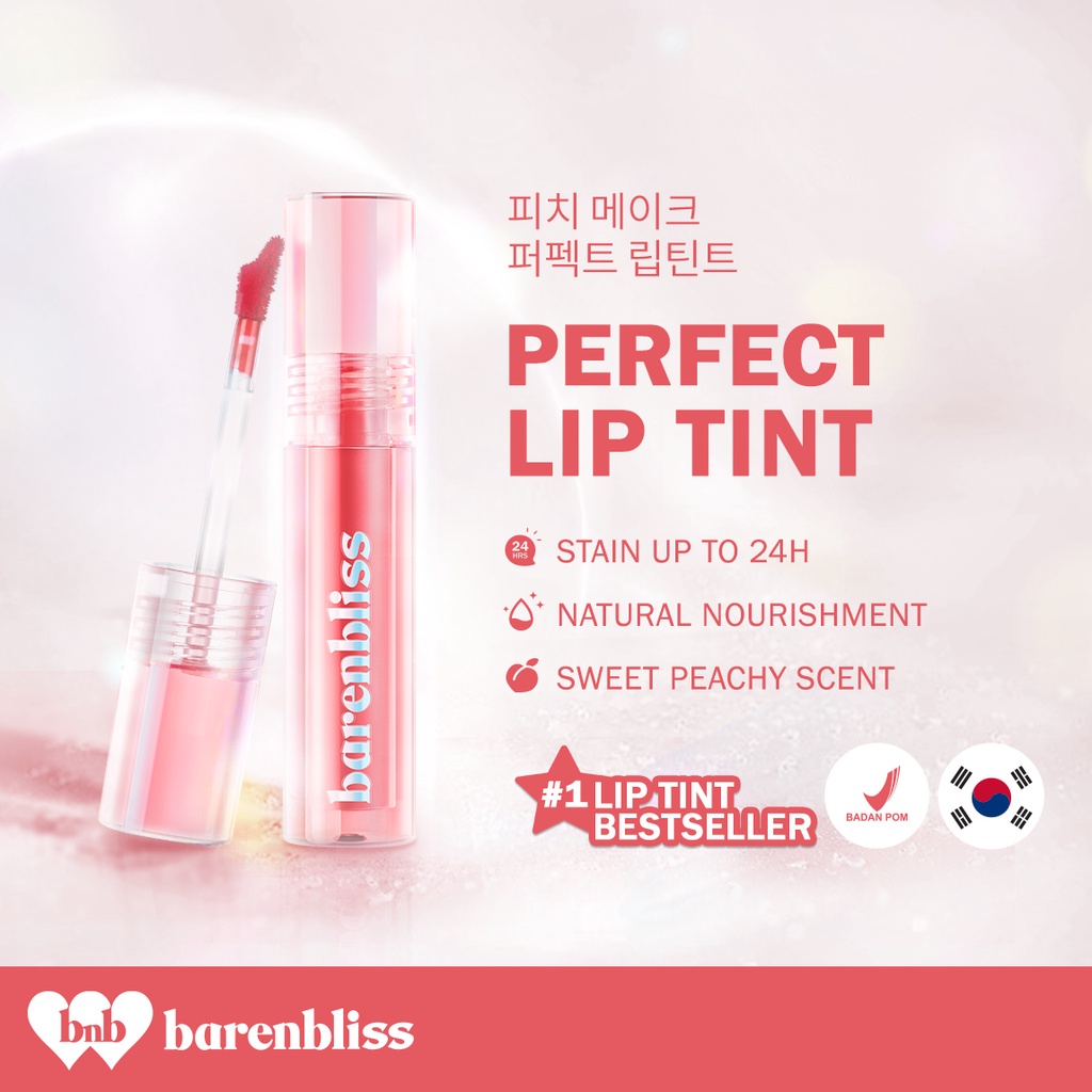 BNB BarenBliss BarenBlis Baren Bliss Peach Makes Perfect Lip Tint Korea Lip Gloss 24H Moisturizing