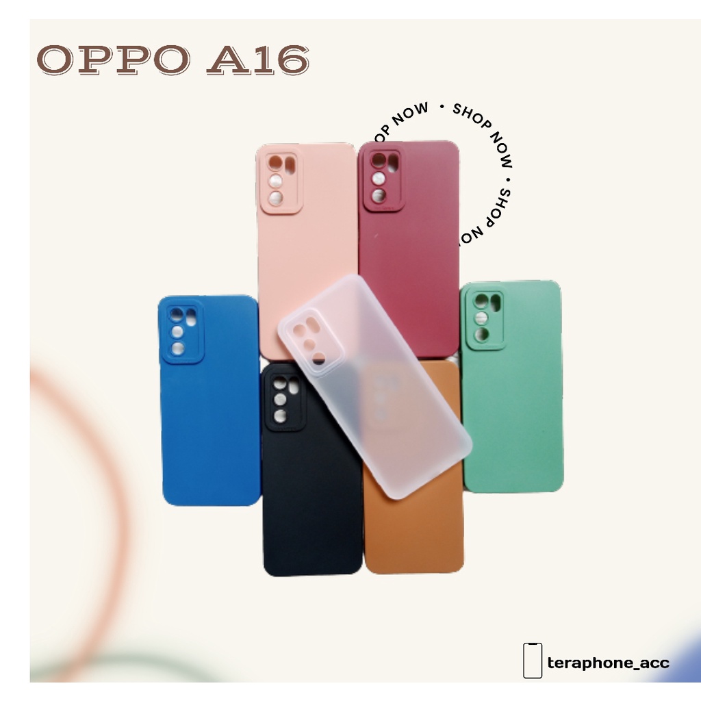 CASE MACAROON DOFF OPPO A16 TERBARU DAN TERMURAH