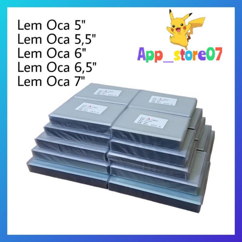 

LEM OCA KERING ADHESIVE UNIVERSAL 4.5 / 5.0 / 5.5 / 6.0 / 6.5 / 7.0 LEM UNTUK TOUCHSCREEN.