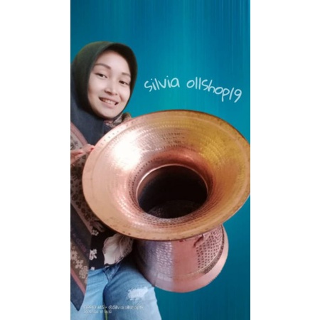 Seeng tembaga/dangdang tembaga jadul kuno+kukusan bambu