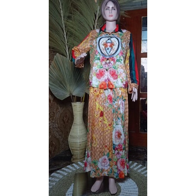 Setelan Rok Wanita Import Bahan Silk premium Set Rok Branded Gamis Bangkok Premiun