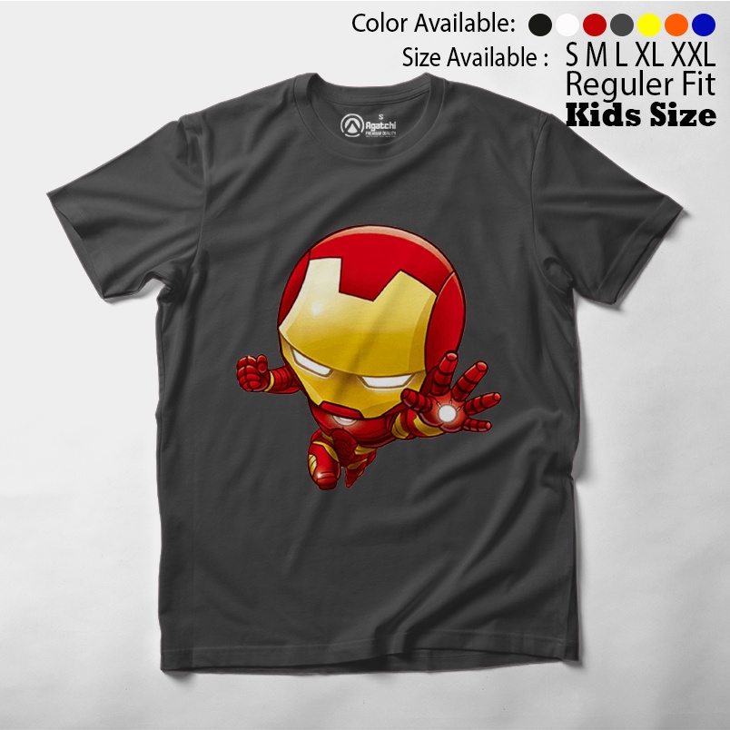 Baju Anak / Kaos Atasan Anak / Kids T Shirt Baby Marvel Chibi Kawaii Iron Man