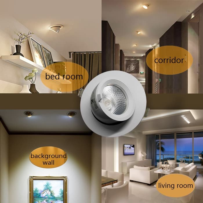 LAMPU KEONG COB SPOTLIGHT DOWNLIGHT NOSE LIGHT 10W/15W/25W ADJUSTABLE - 10w, 3000k