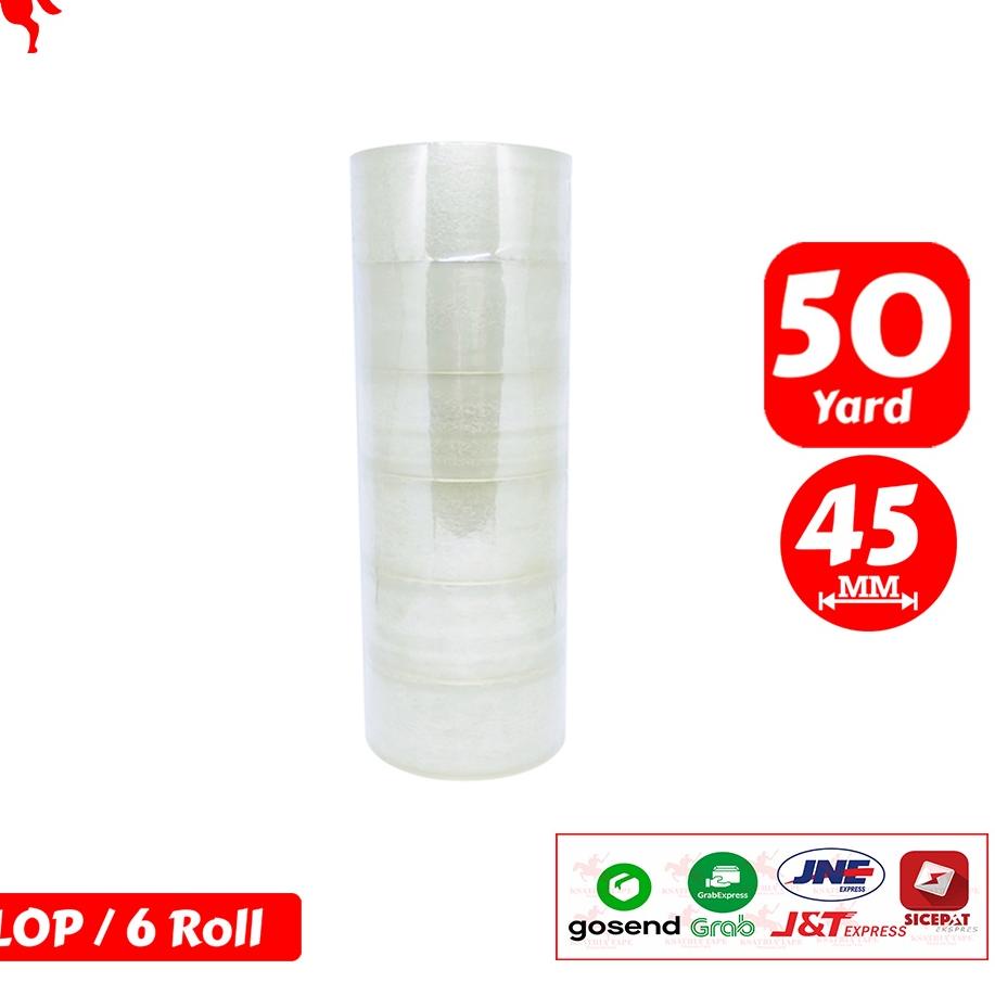 

Baru Lakban OPP Tape / Lakban Bening KSATRIA Tape 50 Yard 1 Slop