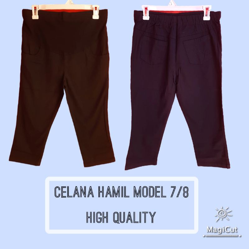 Celana Ibu Hamil Pendek Bumil short pants 3/4 dan 7/8 import berkualitas