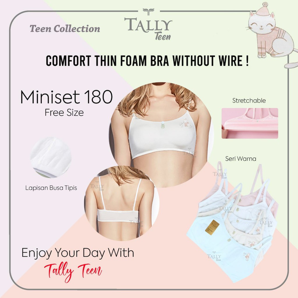 TALLY MINISET 180 I TANPA BUSA I FREE SIZE I BAHAN KATUN