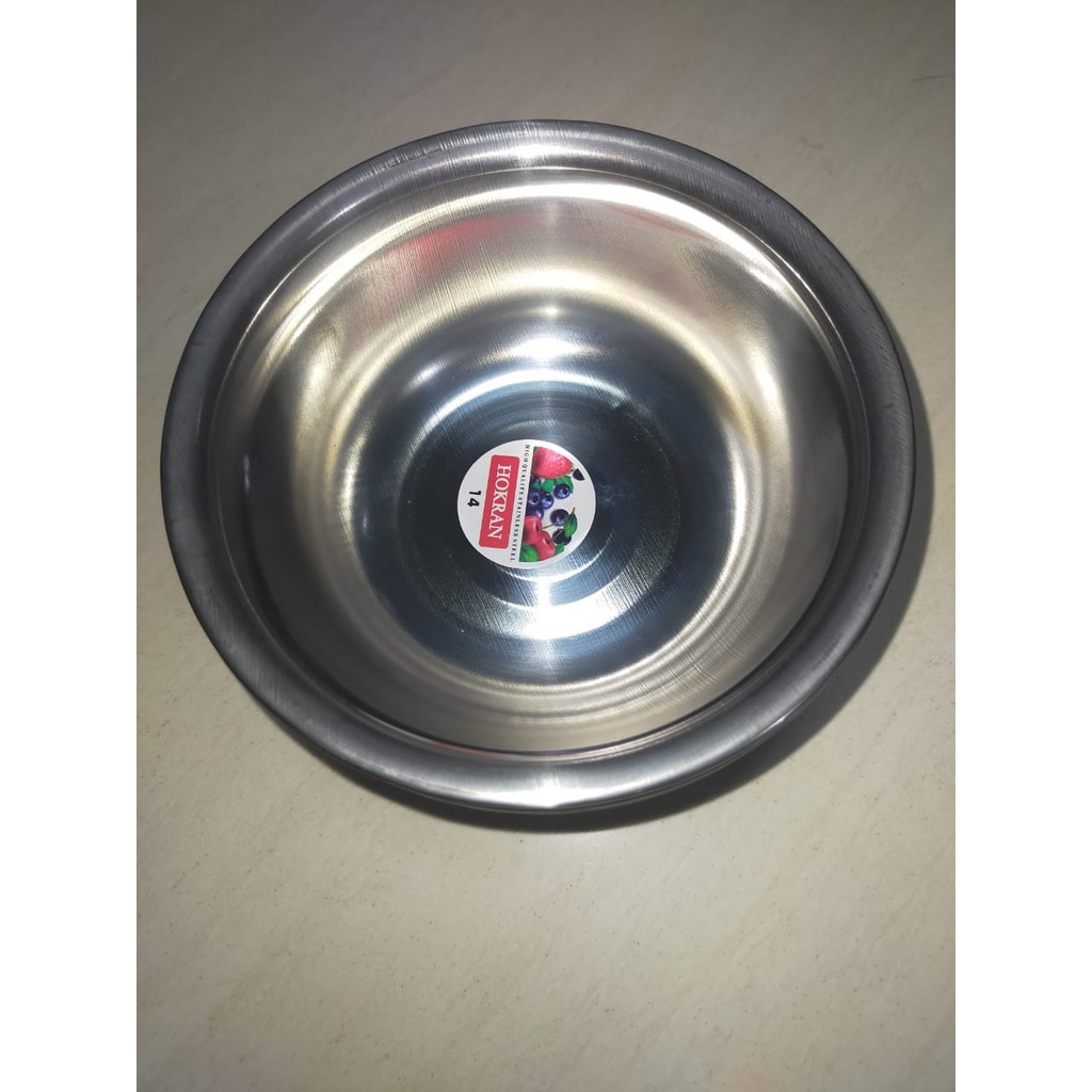 murah!!!6 pcs baskom /kobokan stainless ukuran 14cm